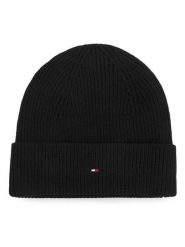 Tommy Hilfiger Czapka Flag AW0AW19102 Czarny. Czarne czapki damskie Tommy Hilfiger, na zimę, bez wzorów. Za 189.99 zł.