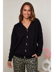 Soft Cashmere Kardigan w kolorze czarnym rozmiar: 34/36. Czarne kardigany damskie Soft Cashmere, bez wzorów. Za 126.99 zł.
