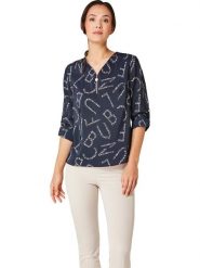 WITT WEIDEN Bluzka w kolorze granatowym rozmiar: 48. Niebieskie bluzki damskie WITT WEIDEN, bez wzorów, bez kołnierzyka, bez ramiączek. Za 69.58 zł.