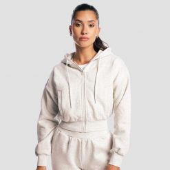 Bluza damska fitness z kapturem Base Cloud. Bluzy damskie GYMBEAM, m, bez wzorów, z bawełny, z kapturem. Za 140.90 zł.