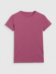 4F Koszulka w kolorze różowym rozmiar: XL. Różowe bluzki damskie 4F, xl, bez wzorów, z bawełny, bez kołnierzyka, bez ramiączek. Za 36.95 zł.