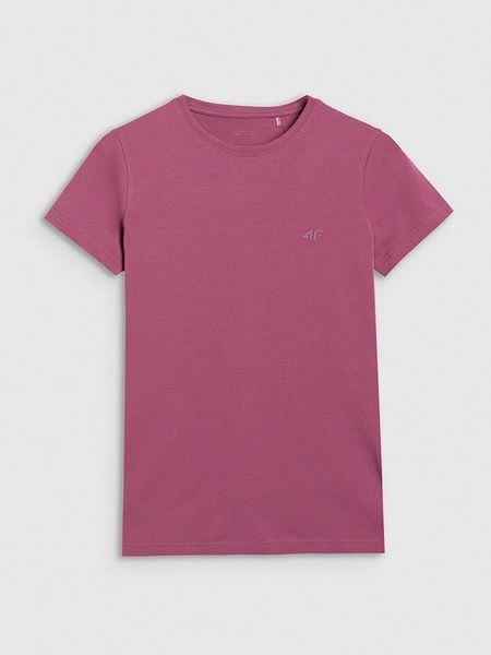 4F Koszulka w kolorze różowym rozmiar: XL. Różowe bluzki damskie 4F, xl, bez wzorów, z bawełny, bez kołnierzyka, bez ramiączek. Za 27.95 zł.