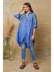 Joséfine Lniana sukienka "Pardess" w kolorze niebiesko-zielonym rozmiar: S. Niebieskie sukienki damskie Joséfine, bez wzorów, ze lnu, bez ramiączek. Za 143.99 zł.