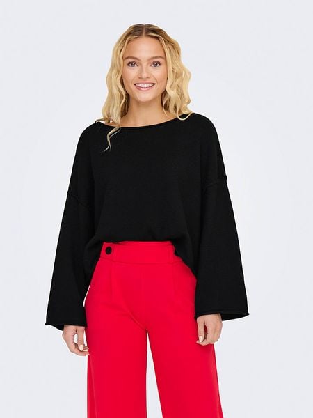 JDY Sweter "Rue" w kolorze czarnym rozmiar: M. Czarne swetry klasyczne damskie JDY, m, bez kołnierzyka. Za 65.69 zł.