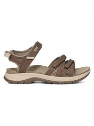 Teva Sandały trekkingowe "Tirra Sport" w kolorze brązowym rozmiar: 40. Brązowe sandały damskie Teva, bez wzorów, z materiału, z otwartym noskiem, bez obcasa, na płaskiej podeszwie, bez zapięcia. Za 294.95 zł.