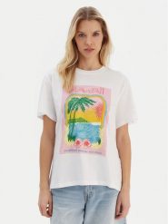Roxy T-Shirt ERJZT05899 Biały Regular Fit. Białe t-shirty damskie Roxy, s, bez wzorów, z bawełny, bez kołnierzyka. Za 179.99 zł.