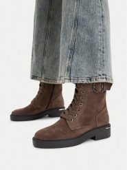 MEXX Trzewiki CEO-MI001707263W Beżowy ciemny. Brązowe botki damskie Mexx, bez obcasa, na płaskiej podeszwie, bez zapięcia. Za 329.99 zł.