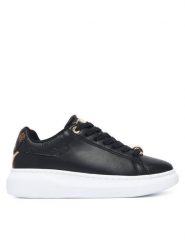 Guess Sneakersy FLTFRE LEA12 Czarny. Czarne obuwie sportowe damskie Guess, ze skóry, bez zapięcia. Za 544.99 zł.