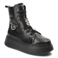 Czarne Sneakersy Libero Buty Na Platformie. Czarne kozaki damskie Libero, z materiału, przed kolano, bez obcasa, na platformie, bez zapięcia. Za 409.00 zł.
