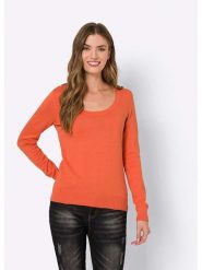 Heine Sweter w kolorze pomarańczowym rozmiar: 40. Pomarańczowe swetry klasyczne damskie Heine, z bawełny, bez kołnierzyka. Za 78.99 zł.