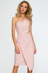 Sukienka na wesele ołówkowa z gorsetem asymetryczna pudrowy róż. Czerwone sukienki damskie Sukienki.shop, bez wzorów, z elastanu, wizytowe, bez ramiączek. Za 309.00 zł.