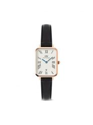 Daniel Wellington Zegarek Quadro Sterling Roman Numerals DW00100862 Czarny. Czarne, analogowe zegarki damskie Daniel Wellington. Za 709.99 zł.