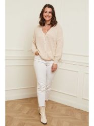 Curvy Lady Kardigan w kolorze beżowym rozmiar: 44/46. Brązowe kardigany damskie Curvy Lady, bez wzorów. Za 105.88 zł.