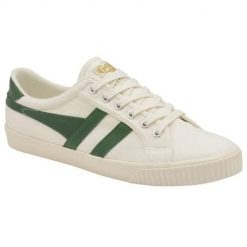 Buty do chodzenia damskie Gola Tennis Mark Cox. Białe obuwie sportowe damskie Gola, z materiału, bez zapięcia, trekkingowe. Za 331.00 zł.