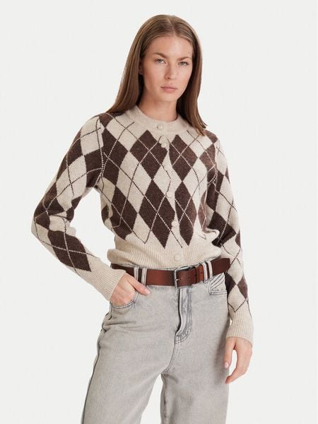 Vero Moda Kardigan Halo 10342792 Brązowy Regular Fit. Brązowe kardigany damskie Vero Moda, l, bez wzorów, z syntetyku. Za 159.99 zł.