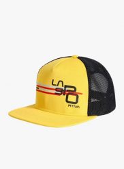Czapka z daszkiem La Sportiva Stripe Cube Hat. Żółte czapki z daszkiem damskie La Sportiva, bez wzorów, z materiału. Za 108.89 zł.
