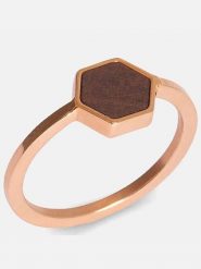 Kerbholz Pierścionek "Hexa" rozmiar: 54. Brązowe pierścionki damskie Kerbholz, ze stali. Za 145.96 zł.