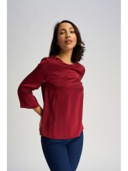 Marks & Spencer Bluzka w kolorze bordowym rozmiar: 36. Czerwone bluzki damskie Marks & Spencer, bez wzorów, bez kołnierzyka, bez ramiączek. Za 43.88 zł.