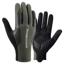 Rękawiczki rowerowe Rockbros wiosna/lato/jesień, pełne. Zielone rękawiczki damskie ROCKBROS, bez wzorów. Za 79.99 zł.