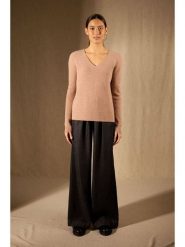 Perfect Cashmere Kaszmirowy sweter "Saphira" w kolorze beżowym rozmiar: XXL. Brązowe swetry klasyczne damskie Perfect Cashmere, xxl, z kaszmiru, bez kołnierzyka. Za 565.99 zł.
