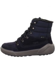 Legero Skórzane botki "Cosy Oceano" w kolorze granatowym rozmiar: 37,5. Niebieskie botki damskie Legero, z gore-texu, bez obcasa, bez zapięcia. Za 369.95 zł.