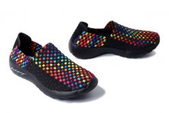 ROCK SPRING Samba black rainbow, półbuty letnie damskie. Czarne półbuty damskie Rock Spring, na lato, bez wzorów, bez obcasa, bez zapięcia. Za 175.92 zł.