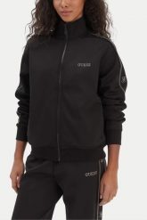GUESS Czarna rozpinana bluza damska z lamapsami i cyrkoniami Octavia, Rozmiar M. Czarne bluzy damskie Guess, m, z aplikacjami, bez kaptura. Za 599.99 zł.