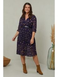 Curvy Lady Sukienka w kolorze fioletowo-czarnym rozmiar: 40/42. Czarne sukienki damskie Curvy Lady, bez wzorów, klasyczne, bez ramiączek. Za 141.85 zł.