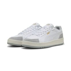 Sneakersy unisex Court Classico Sport PUMA White Cool Light Gray. Białe obuwie sportowe damskie Puma, z zamszu, bez zapięcia, trekkingowe. Za 299.00 zł.
