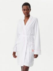 DKNY Szlafrok YI10046 Biały. Białe szlafroki damskie DKNY, bez wzorów, z bawełny, bez kaptura. Za 299.99 zł.
