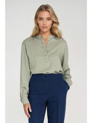Nife Bluzka w kolorze zielonym rozmiar: 38. Zielone bluzki damskie Nife, bez wzorów, bez kołnierzyka, bez ramiączek. Za 156.98 zł.
