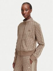 Guess Bluza V6YQ28 K5183 Brązowy jasny Regular Fit. Brązowe bluzy damskie Guess, s, z aplikacjami, z syntetyku, bez kaptura. Za 474.99 zł.