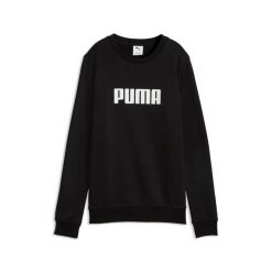 Bluza sportowa damska Puma ESS LOGO CREW FL 68831201. Czarne bluzy damskie Puma, l, bez wzorów, z bawełny, bez kaptura. Za 129.94 zł.