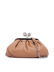 Weekend Max Mara Torebka Nembi 2625516104600 Brązowy. Brązowe torebki wieczorowe damskie Weekend Max Mara, bez wzorów, ze skóry, bez dodatków. Za 1,239.00 zł.