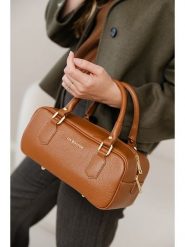 Lia Biassoni Skórzana torebka w kolorze jasnobrązowym - 27 x 12 x 12 cm rozmiar: onesize. Brązowe torebki klasyczne damskie Lia Biassoni, z materiału, przez ramię, bez dodatków. Za 304.99 zł.