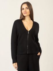 APART Wełniany kardigan w kolorze czarnym rozmiar: L. Czarne kardigany damskie Apart, l, bez wzorów, z wełny. Za 484.31 zł.