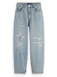 Scotch & Soda Dżinsy - Tapered fit - w kolorze błękitnym rozmiar: W26/L32. Niebieskie jeansy damskie Scotch & Soda, z podwyższonym stanem. Za 237.17 zł.