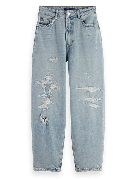 Scotch & Soda Dżinsy - Tapered fit - w kolorze błękitnym rozmiar: W26/L32. Niebieskie jeansy damskie Scotch & Soda, z podwyższonym stanem. Za 174.84 zł.
