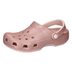Buty do chodzenia damskie Crocs Classic Glitter Clog. Czerwone obuwie trekkingowe damskie Crocs, z materiału, bez zapięcia. Za 241.00 zł.