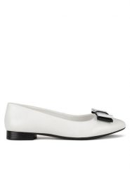 Lasocki Baleriny RST-KOLETTA-41 Biały. Białe balerinki damskie Lasocki, bez wzorów, ze skóry. Za 169.99 zł.