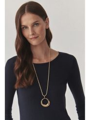 TATUUM Pozłacany naszyjnik z zawieszką - dł. 80 cm rozmiar: onesize. Żółte naszyjniki damskie TATUUM, metalowe. Za 78.28 zł.