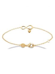 L'Atélier Précieux Pozłacana bransoletka z elementami ozdobnymi rozmiar: onesize. Żółte bransoletki damskie l'Atelier precieux, pozłacane. Za 173.99 zł.