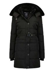 Geographical Norway Płaszcz pikowany "Bettino" w kolorze czarnym rozmiar: XL. Czarne płaszcze damskie Geographical Norway, xl, bez wzorów, bez kaptura. Za 380.34 zł.