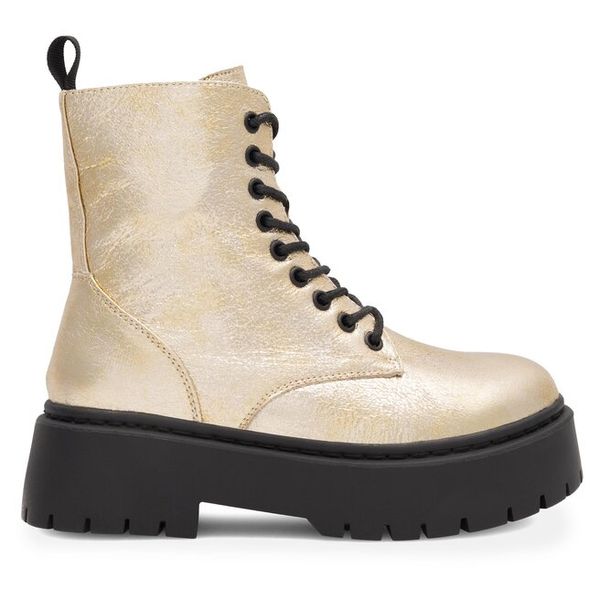 Trzewiki Jenny Fairy. Żółte botki damskie Jenny Fairy, bez obcasa, na płaskiej podeszwie, bez zapięcia. Za 179.99 zł.