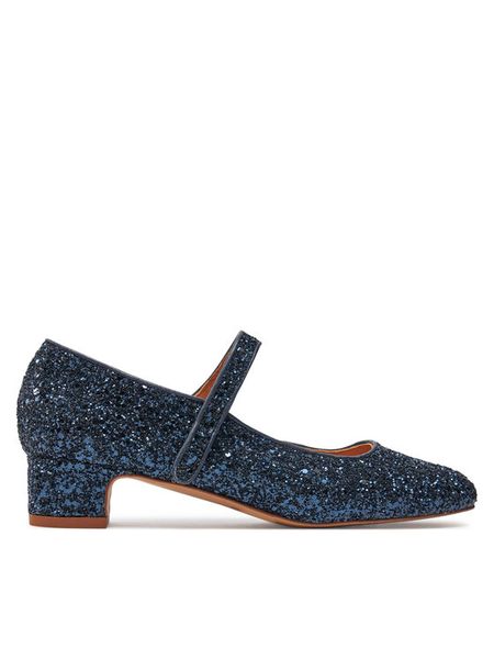 Balagan Baleriny Dora Granatowy. Niebieskie balerinki damskie BALAGAN, bez wzorów, ze skóry. Za 439.99 zł.