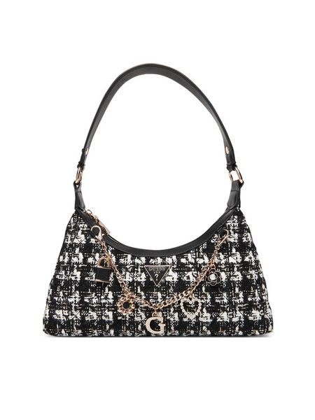 Guess Torebka Everlee HWTB86 79180 Czarny. Czarne torebki klasyczne damskie Guess, z materiału, bez dodatków. Za 639.99 zł.