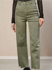 Jeansy culotte - zielony. Zielone jeansy damskie Sinsay. W wyprzedaży za 45.99 zł.