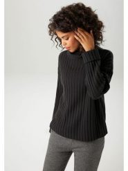 Aniston Golf w kolorze czarnym rozmiar: 40. Czarne golfy damskie Aniston, bez wzorów, ze splotem, bez ramiączek. Za 48.05 zł.