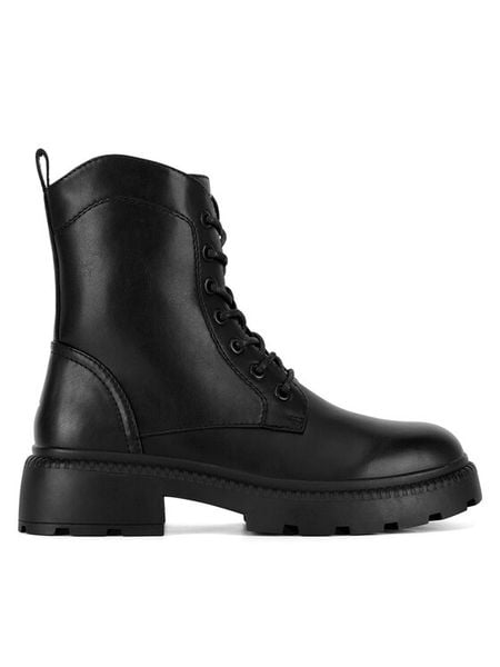 Lasocki Trzewiki CEO-HY60109 Czarny. Czarne botki damskie Lasocki, z materiału, bez obcasa, na płaskiej podeszwie, bez zapięcia. Za 199.99 zł.