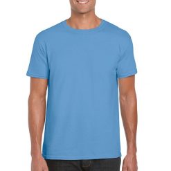 Koszulka Softstyle Dla Dorosłych Unisex. Niebieskie bluzki damskie GILDAN, xl, bez wzorów, bez kołnierzyka, bez ramiączek. Za 57.99 zł.